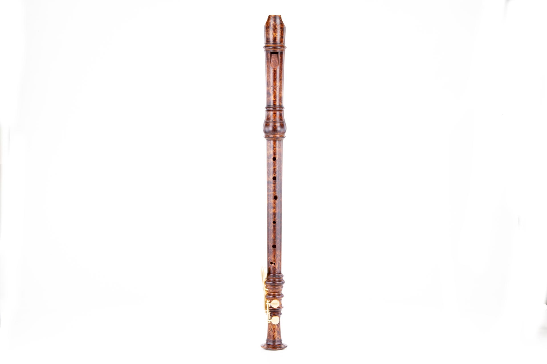 Moeck, "Hotteterre", tenor in c', baroque double hole, 442 Hz, boxwood antique stained