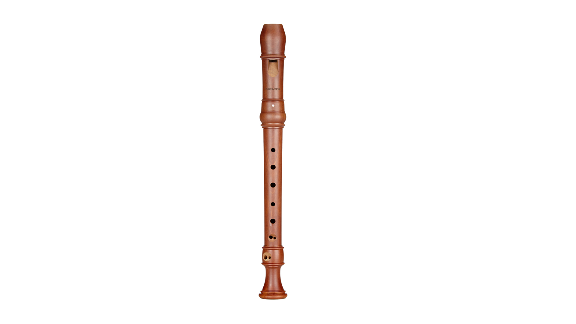 Kunath, "Flautino", Sopran in c'', barock Doppelloch, 442 Hz, 3-teilig, Birnbaum gebeizt