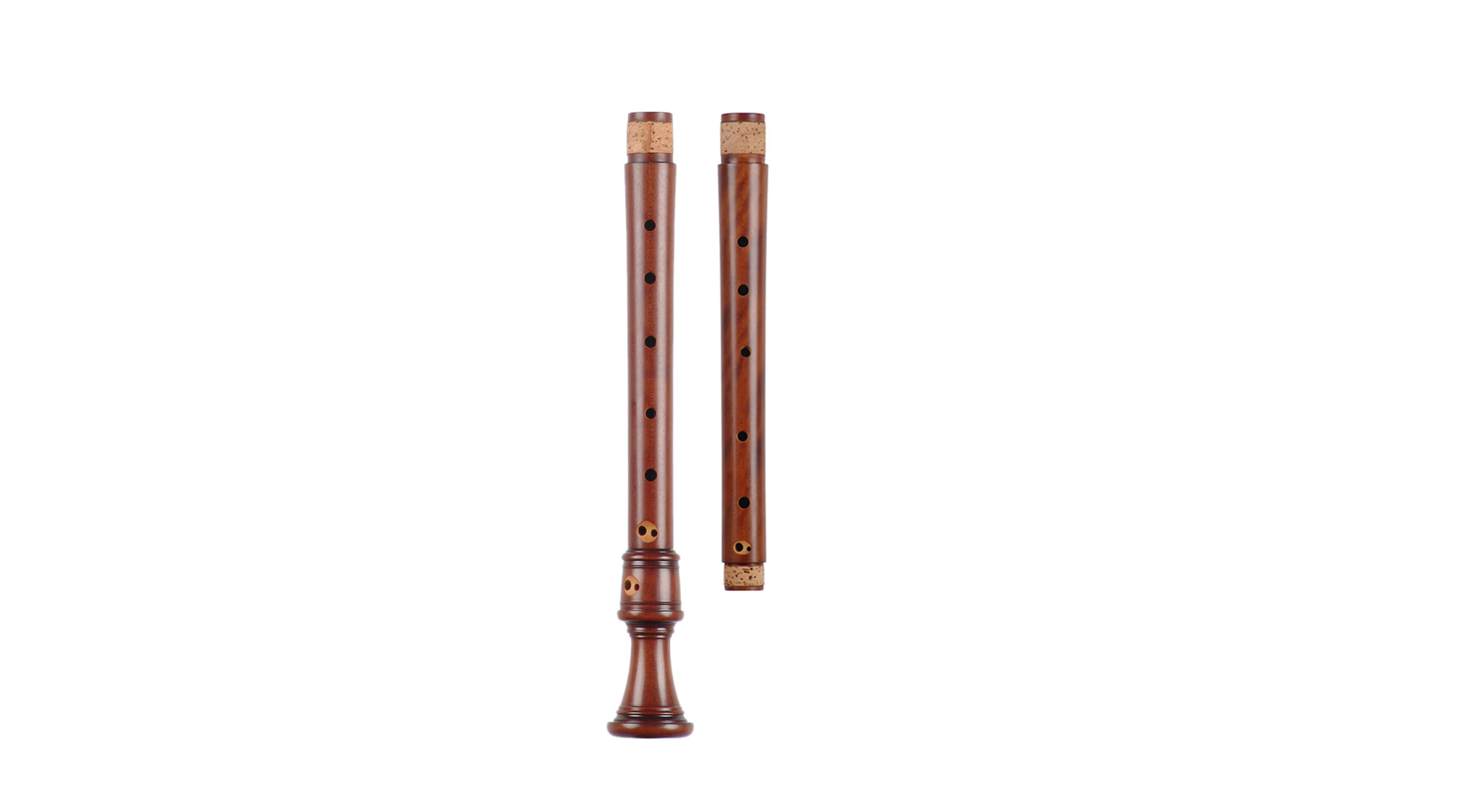 Takeyama, "Takeyama model", tenor in c', baroque double hole, 2 middle pieces, Bras. boxwood stained